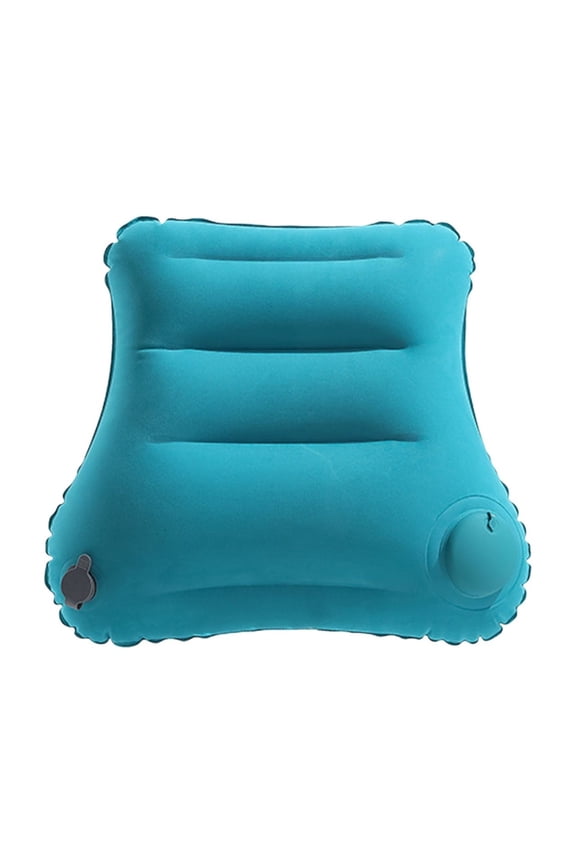 Inflatable Lumbar Support Pillow, PVC Flocking Material, Quick Press Inflation, for Travel, Car, and Home Use, Measuring 16.93 x 15.35 Inches