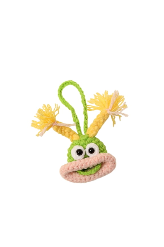 Knitted Lips Keychain Novelty Keychain for Backpack, Bag, or Gift for Friend, Handmade Quirky Accessory