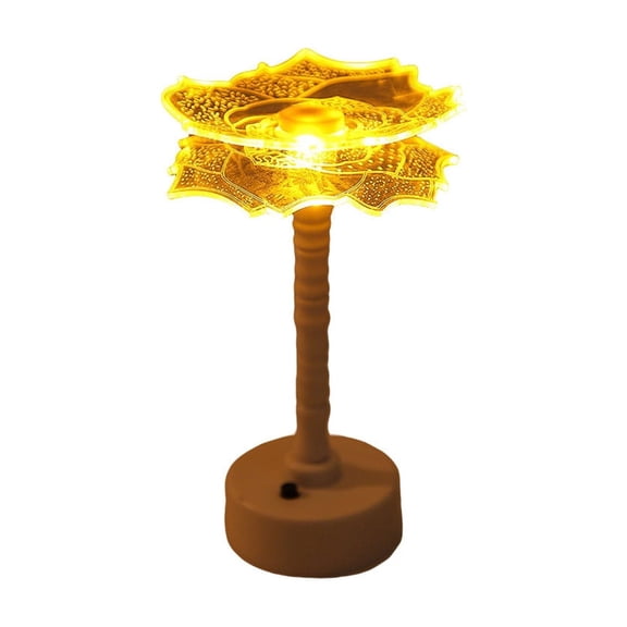 Virelaxpo LED Acrylic Night Light with Flower Design, Ambient Table Lamp for Bedroom and Desk, Glow Decorative Lighting, Compact for Small Spaces and Energy-Efficient