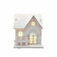thumbnail image 1 of Virelaxpo LED Lighted Wooden Christmas Village Set with 3 Handcrafted Houses for Desktop Decoration,Battery-Operated for Holiday Festivity, 1 of 5