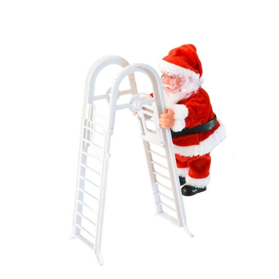 Virelaxpo Large Santa Climbing Ladder Christmas Decoration for Living Room and Festive Atmosphere