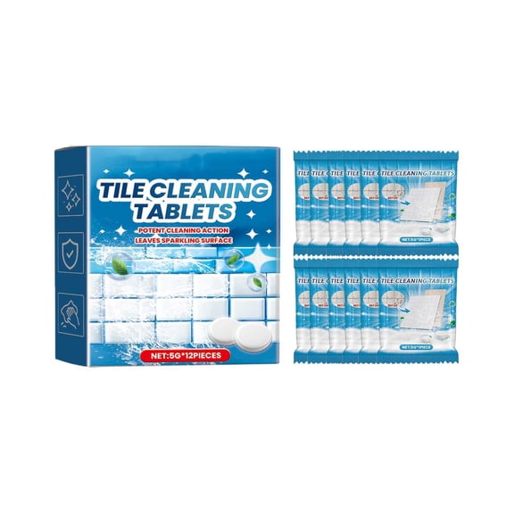 Virelaxpo Lemon Fresh Scented Multi-Purpose Floor Cleaning Tablets for Ceramic Tiles, Porcelain Surfaces, and Bathtub Cleaning – Effectively Removes Stains and Scale, Leaves a Light Fragrance