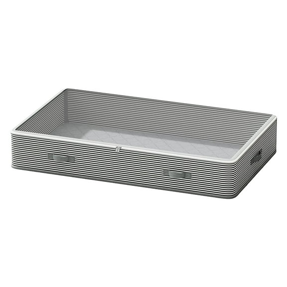 Virelaxpo Low Profile Under Bed Storage Drawer for Dorm & Home, With Clear Lids & Water-Resistant Fabric, Lightweight Underbed Clothes Storage Container Bins Shallow Storage Bag