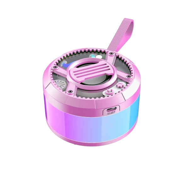 Virelaxpo Mecha Mini Wireless Bluetooth Speaker with RGB Lights, Portable Compact Speaker for Desktop Outdoor Use