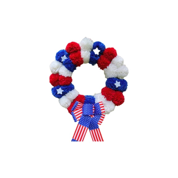 Virelaxpo Memorial Day Independence Day Wreath For Front Wreath Decoratio 4th Of July Wreaths For Front Door11.8inch Red White And Blue Berries Wreath