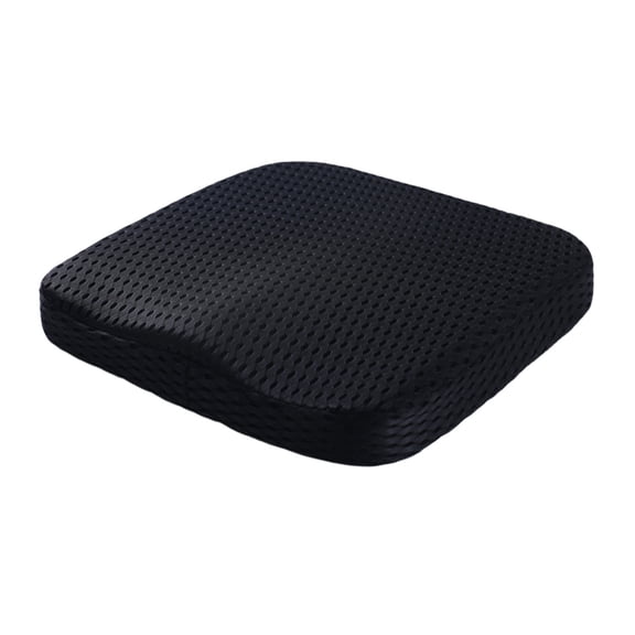 Virelaxpo Memory Foam Seat Cushion Square Shape, Slow Rebound Office Car Chair Pad, Non-Slip Base Washable Cover 40x40cm Comfort
