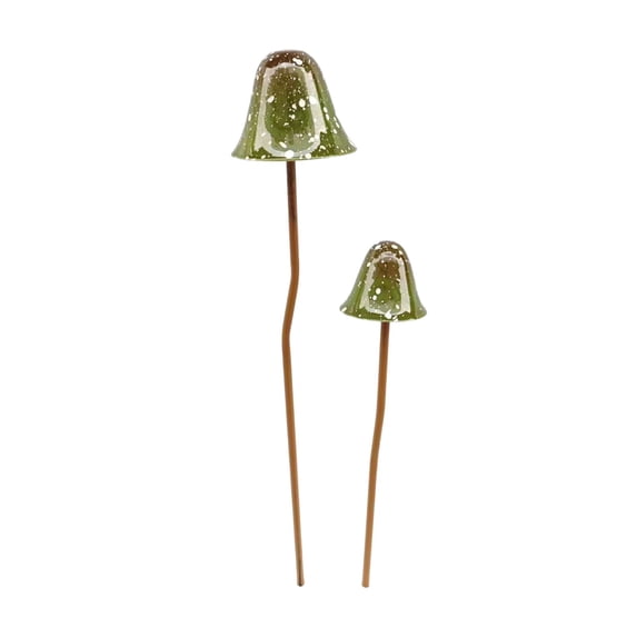 Virelaxpo Metal Mushroom Garden Stake Decorative Pick for Yard Flower Pot Planter Ornament Long: 16.73 * 3.35 in Short: 12.7 * 2.56 in