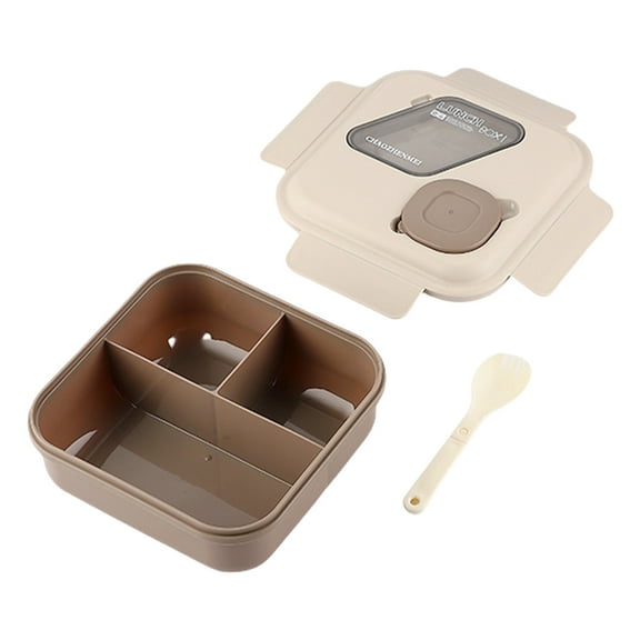 Virelaxpo Microwave Safe Bento Box with Dividers and Sauce Container, Portable Compartment Lunch Box for Office Meals and On-the-Go Dining, Leak-Proof Food Storage Solution for Travel