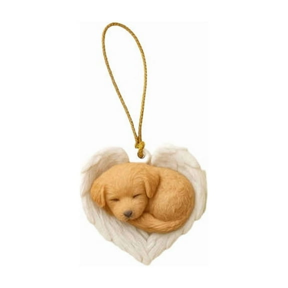 Virelaxpo Mini Angel Dog Memorial Christmas Tree Ornament for Pet Lovers Festive Keepsake Decoration with Hanging Loop