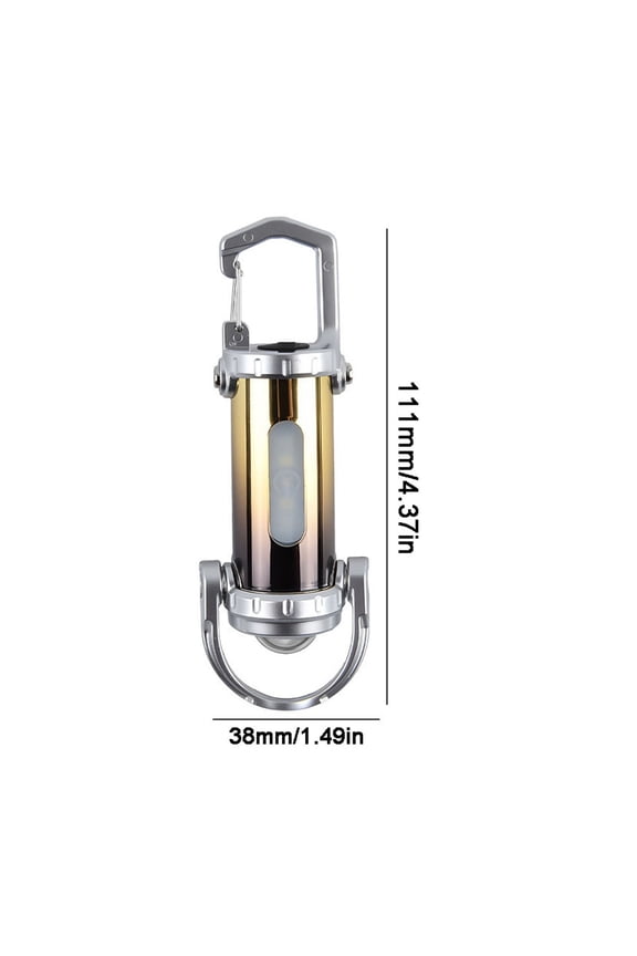 Mini Keychain Flashlight with Adjustable Brightness Modes, Portable Outdoor Light for Hiking, Emergency, and Everyday Carry, Rechargeable Battery