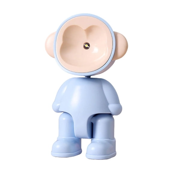 Virelaxpo Mini Night Light Cute Monkey Desk Lamp with Head Battery Powered for Bedside Decor Warm Light