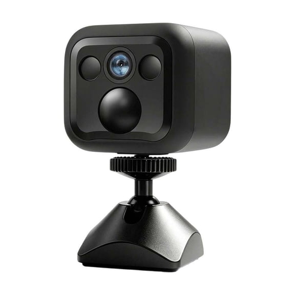 Virelaxpo Mini Smart Security Camera with 360-Degree Panoramic PIR Motion Detection Night Vision and Magnetic Mount for Indoor Surveillance and Remote Monitoring