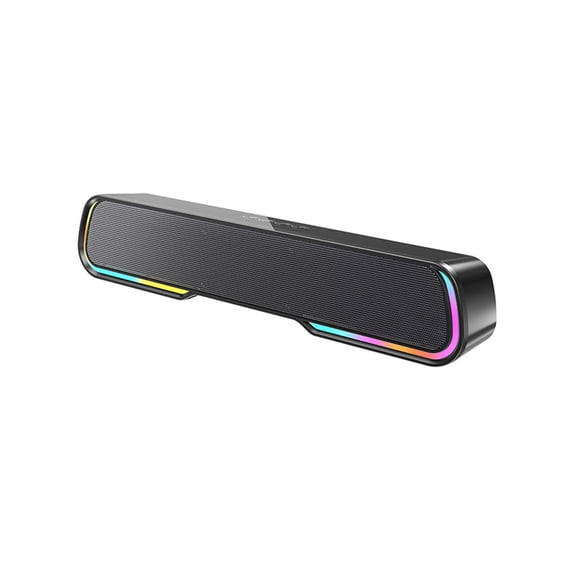 Virelaxpo Mini Soundbar Bluetooth Speaker, Portable Long Desktop Speaker for Gaming Home Entertainment