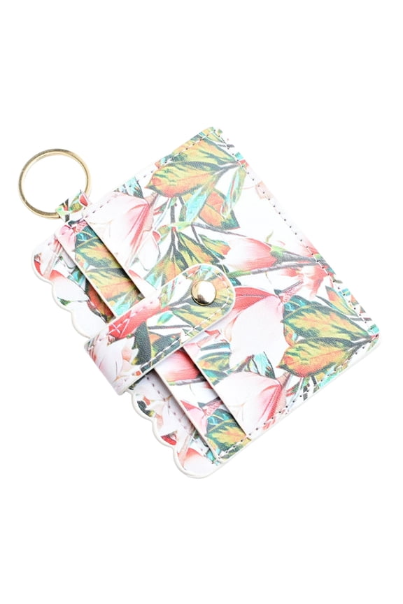 Multi-Function PU Leather Wallet with Card Slots and Keychain - Compact Organizer for IDs Coins and Daily Essentials