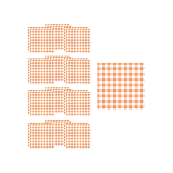 Virelaxpo Orange Check Disposable Paper Cups and Plates 50 Count for Thanksgiving Birthday Party Supplies 9 Inch Plates