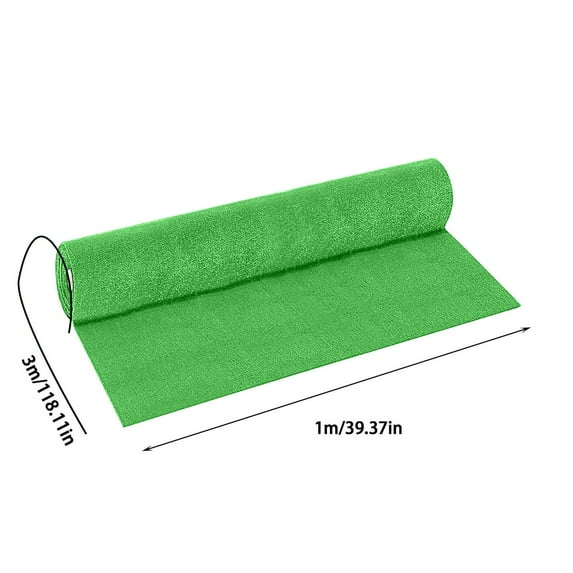 Virelaxpo Outdoor Artificial Grass Turf Mat for Balcony Garden and Patio Decoration, Green Plastic Carpet with Rubber Backing in Multiple Sizes