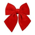 thumbnail image 1 of Virelaxpo Oversized Velvet Flocked Christmas Bow 20x15cm for Wreaths Trees Garlands Indoor Outdoor Holiday Decor, 1 of 6