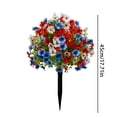 thumbnail image 1 of Virelaxpo Patriotic Artificial Flower Ground Stake 17.7in Red White Blue Tabletop Accent Holiday Arrangement Decor for Mantel Dining Table, 1 of 9