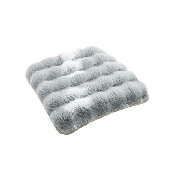 Virelaxpo Plush Seat Cushion Fleece Pad for Office Chair Home Comfort Thickened Soft Mat Multiple Colors 45x45cm