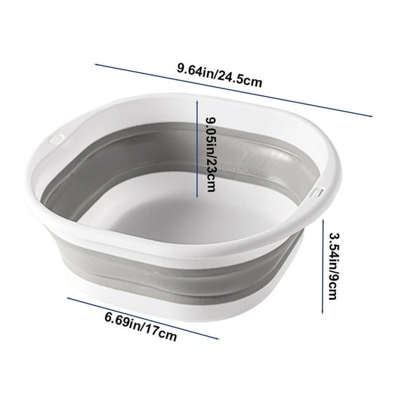 Virelaxpo Portable Foldable Foot Bath Bucket with Massage Function for Home Use, Heat Retention