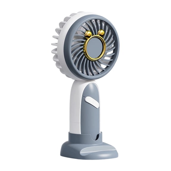Virelaxpo Portable Handheld Fan with Cute Mouse Design, USB Rechargeable Mini Fan Strong Wind Low Noise, for Summer Outdoor Daily Commute, 3x3x7in Compact Design