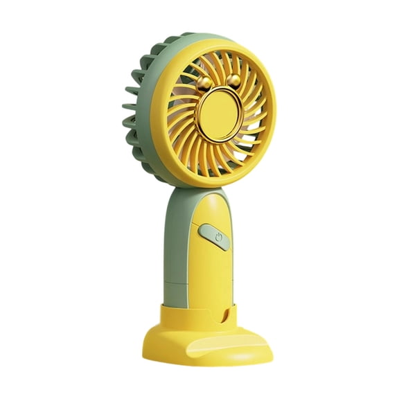 Virelaxpo Portable Handheld Fan with Cute Mouse Design, USB Rechargeable Mini Fan Strong Wind Low Noise, for Summer Outdoor Daily Commute, 3x3x7in Compact Design