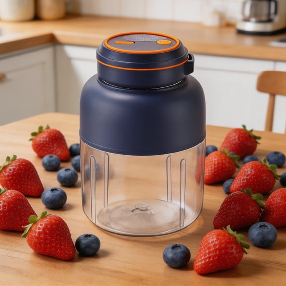 Virelaxpo Portable Juicer Blender USB Rechargeable with Ice Crushing Function for Smoothies Drinks Kitchen Travel, 800ml Capacity