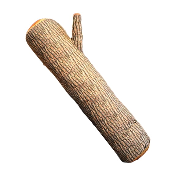 Virelaxpo Realistic Tree Stump Bolster Pillow - Lifelike Wood Grain Decorative Cushion for Living Room, Bedroom Home Decor, Soft and Supportive Body Pillow for Cozy Comfort