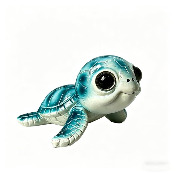 Virelaxpo Resin Turtle Statue Figurine, Lying Turtle Garden Ornament, Desktop Decoration for Home Decor and Patio, Durable Resin Art Piece