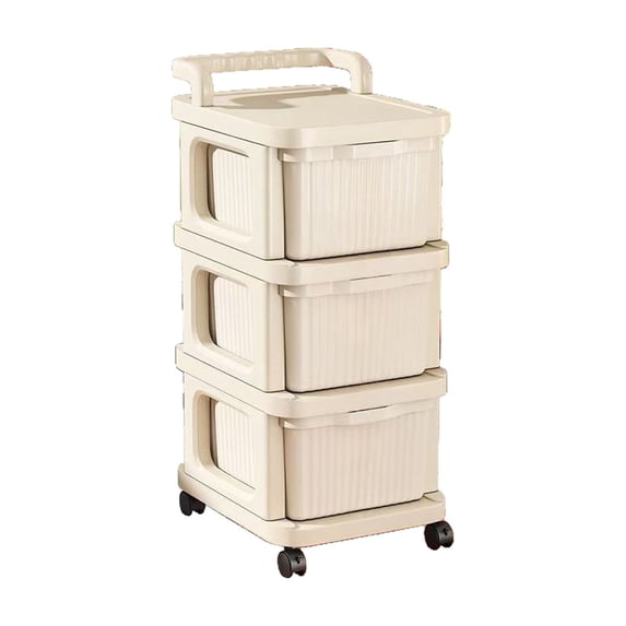 Virelaxpo Rolling Storage Cart with Drawers for Bedroom Playroom Mobile Organizer with Wheels 11.8x8.7x14.6 Inches