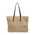 thumbnail image 1 of Virelaxpo Rope Woven Beach Tote Bag Large Capacity Casual Shoulder Bag for Beach, Shopping, Daily Commute and Travel - Plastic Material, 1 of 6
