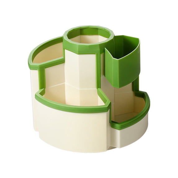 Virelaxpo Rotating Desk Organizer with Multiple Compartments, 360-Degree Rotating Base for Office Desk and Home, Pen Holder and Storage Container for Stationery