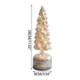 thumbnail image 1 of Virelaxpo Rotating Light-Up Glass Christmas Tree Ornament with 360-Degree Spin and Warm LED Glow,Hand-Blown Crystal Design for Holiday Table and Mantel Decor, 1 of 5
