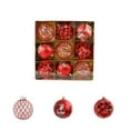 thumbnail image 1 of Virelaxpo Set of 9 Christmas Ornament Balls - 8cm Colorful Plastic Decorative Spheres for Tree Decor, Wreath, and Holiday Gift, with Pre-attached Loops, 1 of 6