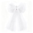 thumbnail image 1 of Virelaxpo Sheer Mesh Bow Decoration with Flowing Ribbons, Layered Hanging Bow Ornament for Christmas Tree Wedding Party Home Decor, 1 of 7
