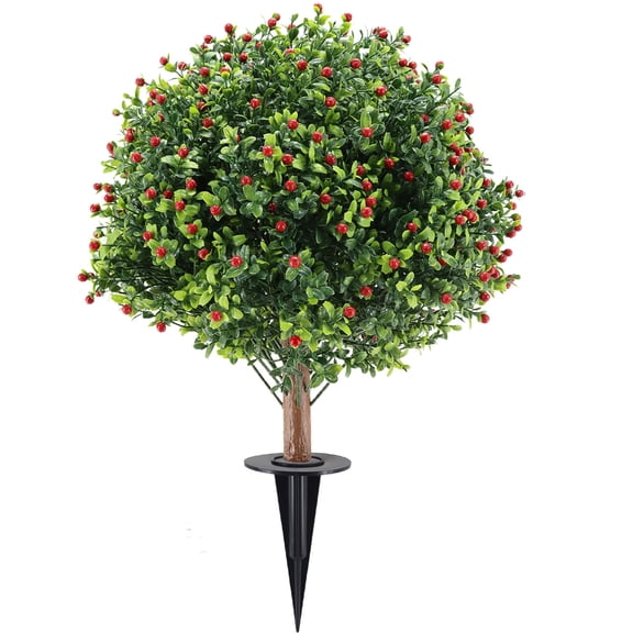 Virelaxpo Simulation Artificial Boxwood Tree Ground Planteds 60cm Suitable For Outdoor Garden Landscaping Decor