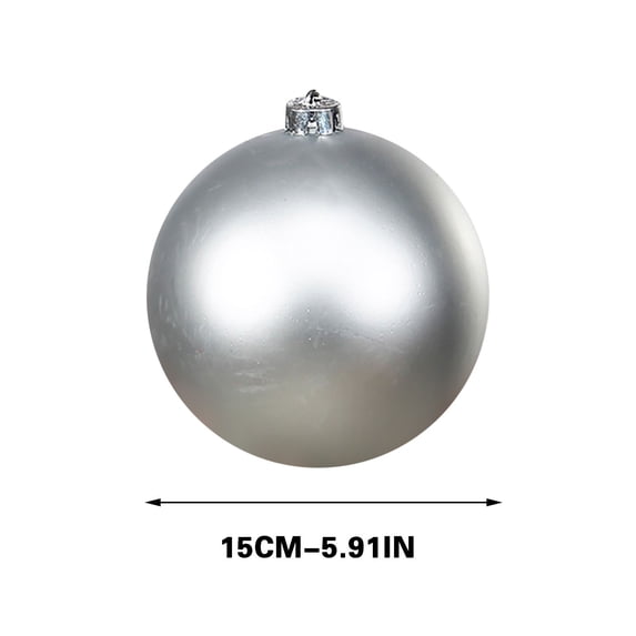 Virelaxpo Single 15cm Matte Finish Christmas Tree Ball Ornament, Shatterproof Plastic Hanging Decoration for Holiday Decor