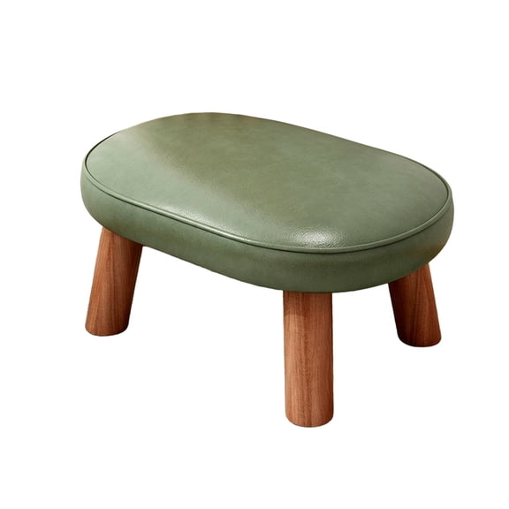 Virelaxpo Small Household Stool, Stackable Wooden Footstool with Padded Seat, Durable Design for Entryway, Living Room, and Home Decor, Easy to Clean and Space-Saving