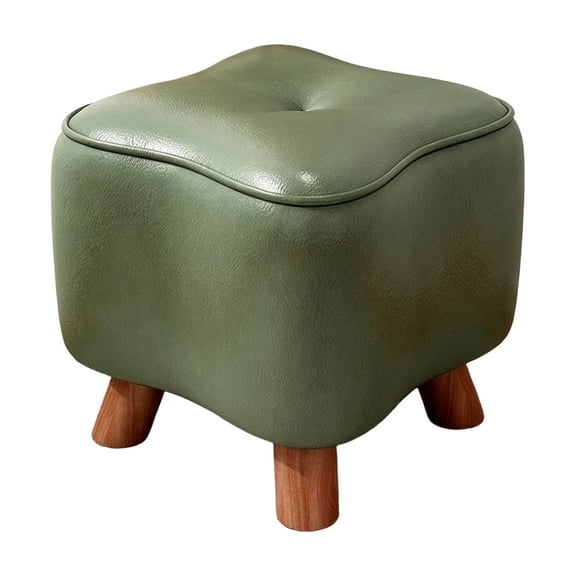 Virelaxpo Small Household Stool, Stackable Wooden Footstool with Padded Seat, Durable Design for Entryway, Living Room, and Home Decor, Easy to Clean and Space-Saving