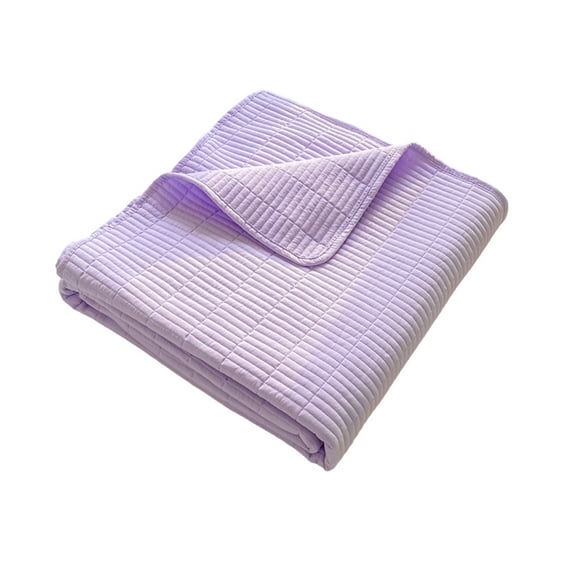 Virelaxpo Soft Polyester Bedspread 150x230cm Single Size with Brushed Fabric for Enhanced Comfort,Purple and Green Colors for Home Bedroom Use