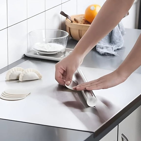 Virelaxpo Stainless Steel Cutting Board Food Grade Metal Chopping Board Kitchen Countertop Protector Over the Sink for Kitchen Use Multiple Sizes Available