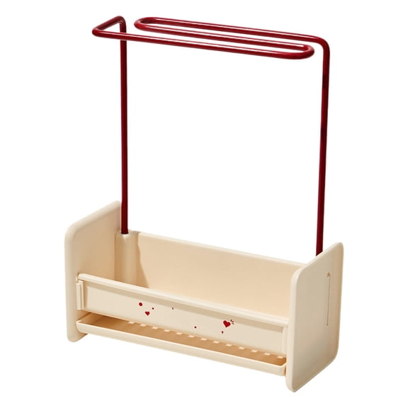 Virelaxpo Stainless Steel Dishcloth Holder and Drying Rack for Kitchen Countertop Space Saving Drainage Storage Organizer Easy Clean