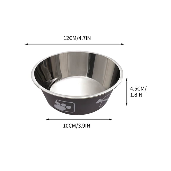 Virelaxpo Stainless Steel Non-Slip Shatterproof Pet Bowl for Dogs and Cats with Durable Design,Easy Clean Feeding Dish for Daily Use