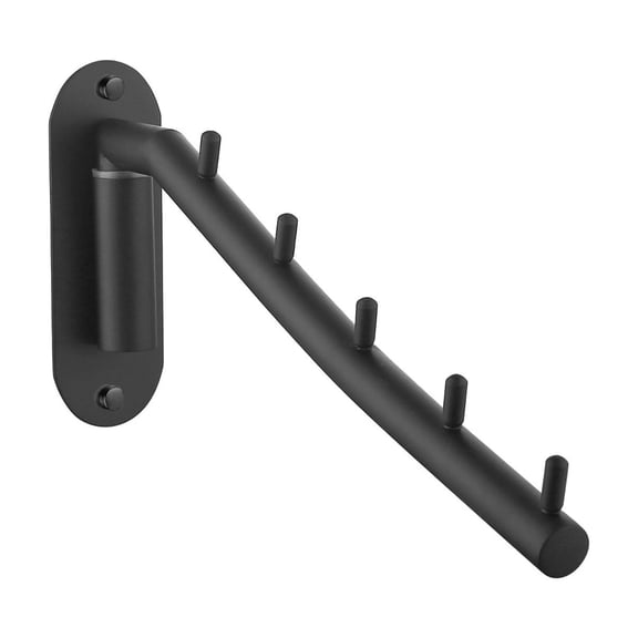 Virelaxpo Stainless Steel Rotating Wall Mounted Coat Hook, Foldable and Swingable Multi-Hook Design for Bathroom, Balcony, and Entryway Organization - Space Saving Solution