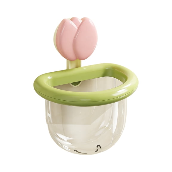 Virelaxpo Suction Cup Organizer - No Drill Bathroom and Kitchen Storage Box with Drain Holes for Toiletries, Cosmetics, Easy Mount and Remove