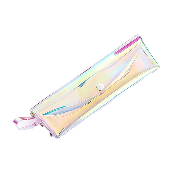 Virelaxpo Transparent Laser Etched Pen Case Boxed Large Capacity for Office Commuting