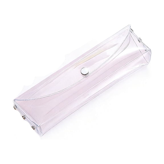 Virelaxpo Transparent Laser Etched Pen Case Boxed Large Capacity for Office Commuting