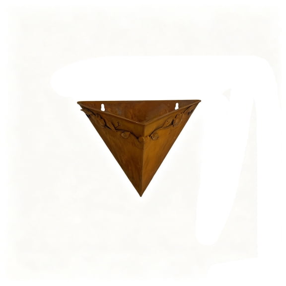 Virelaxpo Triangular Wall Mounted Planter, Iron Construction with Rust Resistant Finish for Indoor and Outdoor Use, Hanging Flower Pot for Herbs, and Trailing Plants, Home and Garden Decor