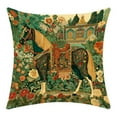 thumbnail image 1 of Virelaxpo Vintage Horse Print Themed Pillow Cover for Home Decor and Office Accent in Multi-Color Options, 1 of 6