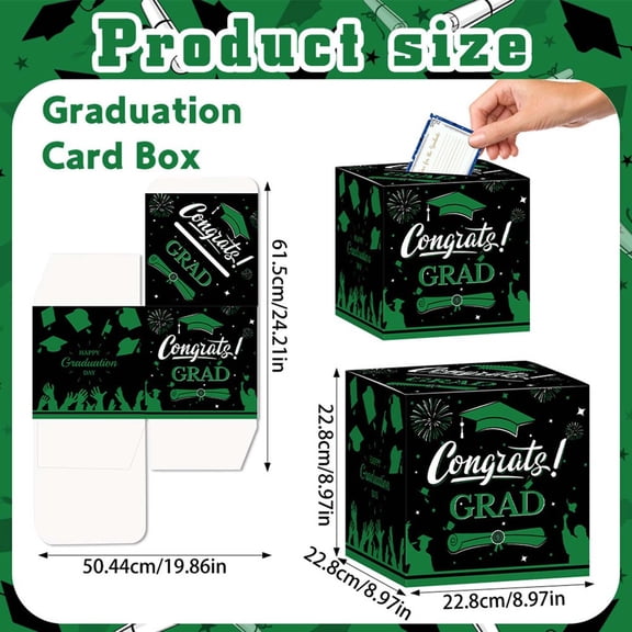 Virelaxpo Voting Box for Graduation Decoration, Party Prop for Ceremony & Celebration Vote Collection, Reusable Paper Box for Event Setup and Decoration